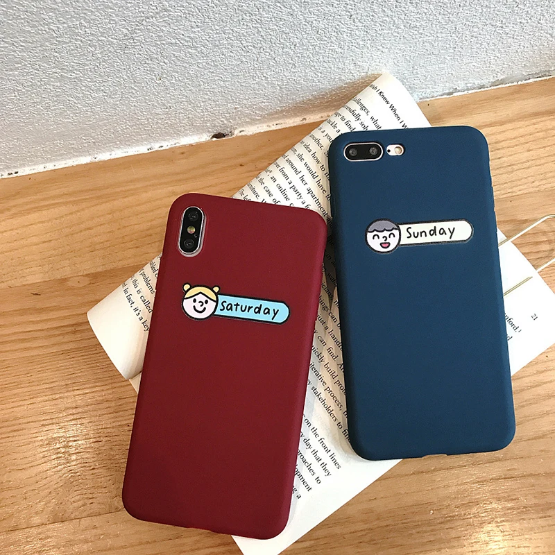 

Capa For iphone 6 6s plus 7 8 plus Cute Cartoon Frosted Soft TPU Case Back Cover For iPhone XS Max XR X 6 7 8 Plus Coque Fundas