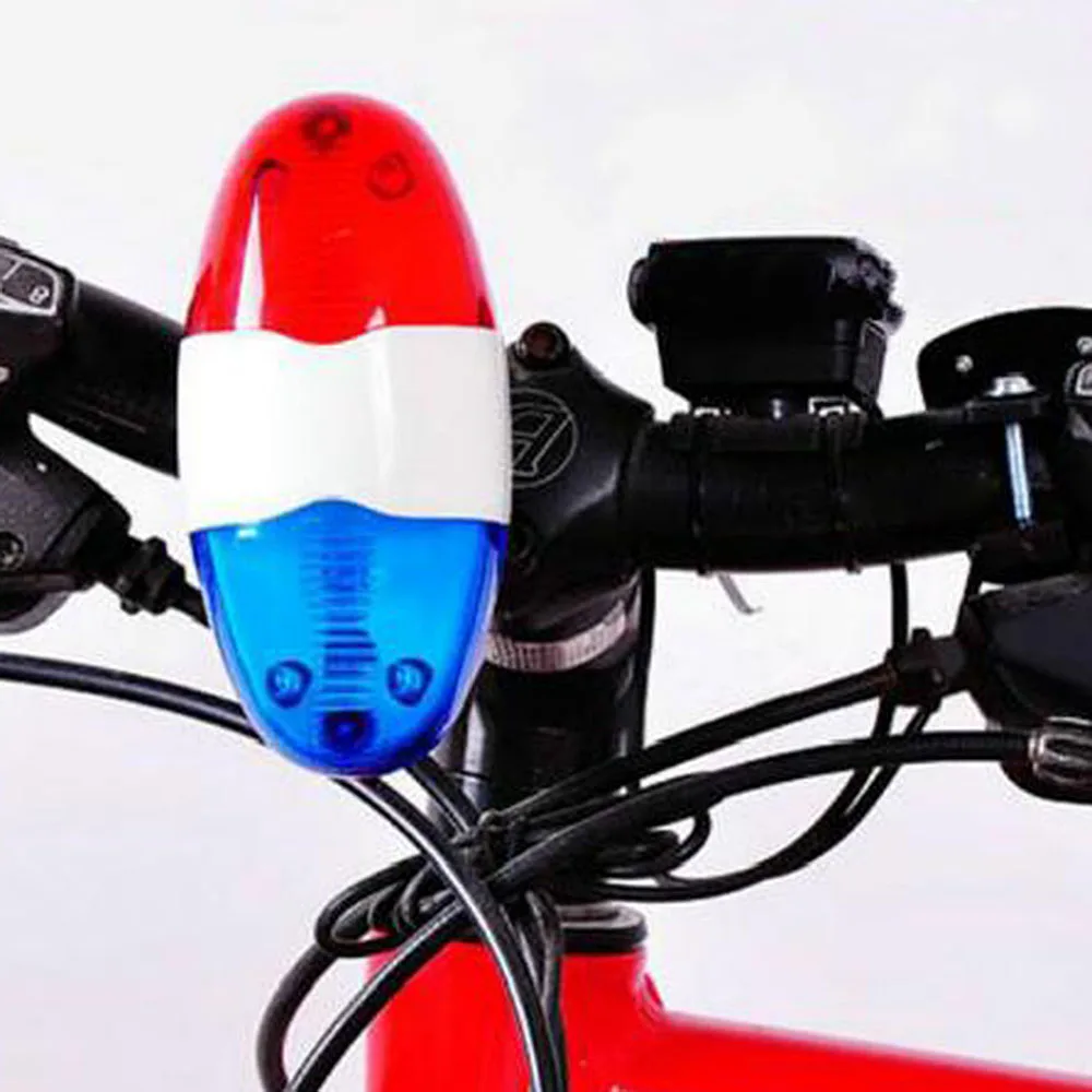 Звонок на велосипед 6 светодиодный 4 звукового звонка Кольцо полицейский автомобиль звуковая лампа для велосипеда велосипедный Звонок аксессуары