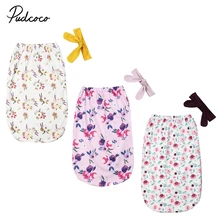 2 шт., Пеленальное Одеяло для новорожденных мальчиков и девочек, спальный мешок с цветочным рисунком+ повязка на голову для ребенка, теплый мягкий хлопковый комплект