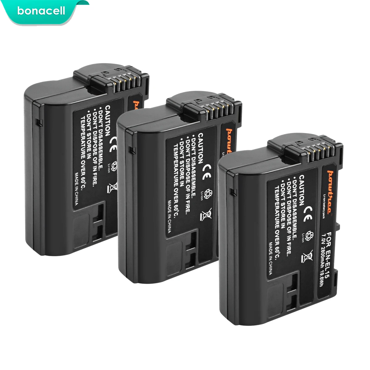 

Bonacell 2800mAh EN-EL15 ENEL15 EN EL15 Camera Battery For Nikon DSLR D600 D610 D800 D800E D810 D7000 D7100 D7200 L15