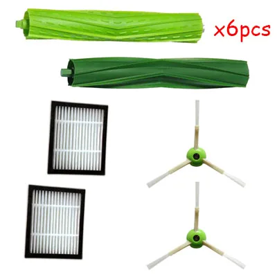 2*Hepa Filter + 2*Side Brush 2* Roll for iRobot Roomba i7 E5 E6 I Series Robot Vacuum Cleaner Replacement Spare Parts | Бытовая техника