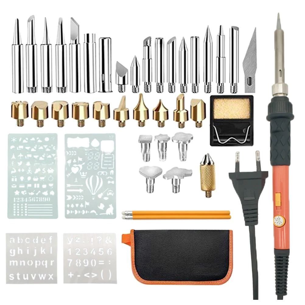 44PCS Professional Temperature Adjustable Wood Burning Kit Wood Burner Soldering Iron Pen Set Soldering Wood Burning 44PCS Professional Temperature Adjustable Wood Burning Kit Wood Burner Soldering Iron Pen Set Soldering Wood Burning