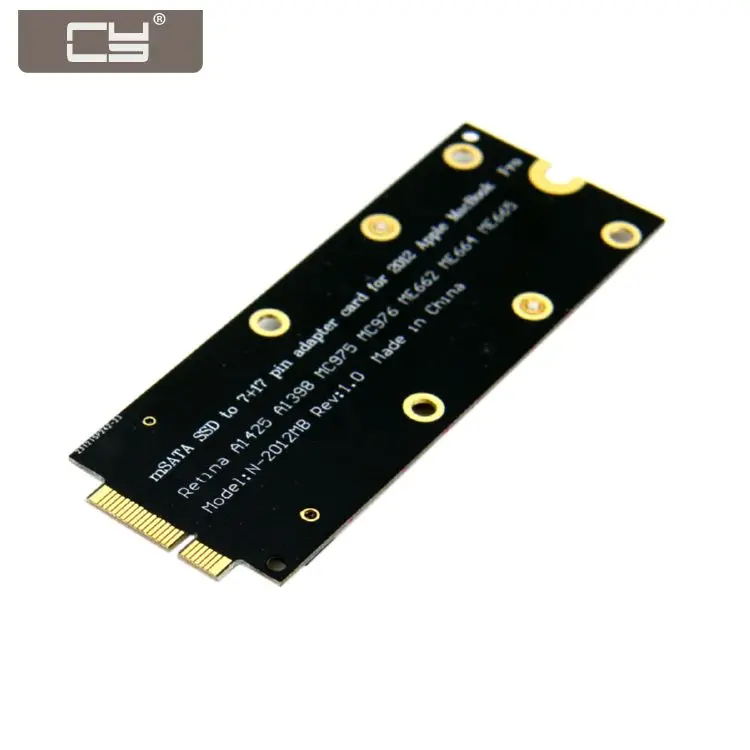 

CYDZ mSATA SSD to Pro Retina i Mac A1398 MC975 MC976 17+7pin SSD Convertor Card Adapter