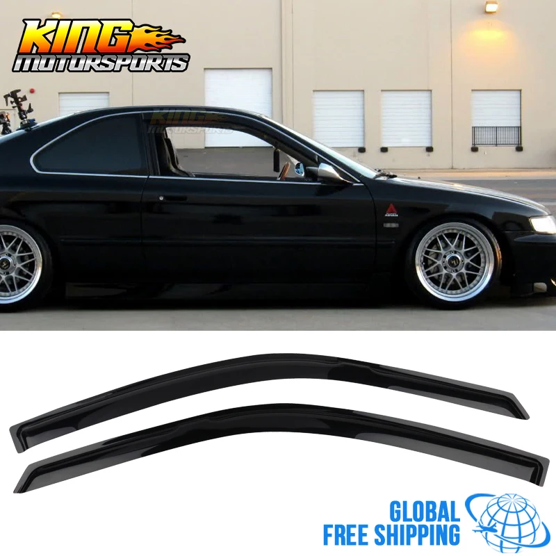 

Fits 94-97 Honda Accord Coupe Acrylic Window Visors 2Pc Set Global Free Shipping