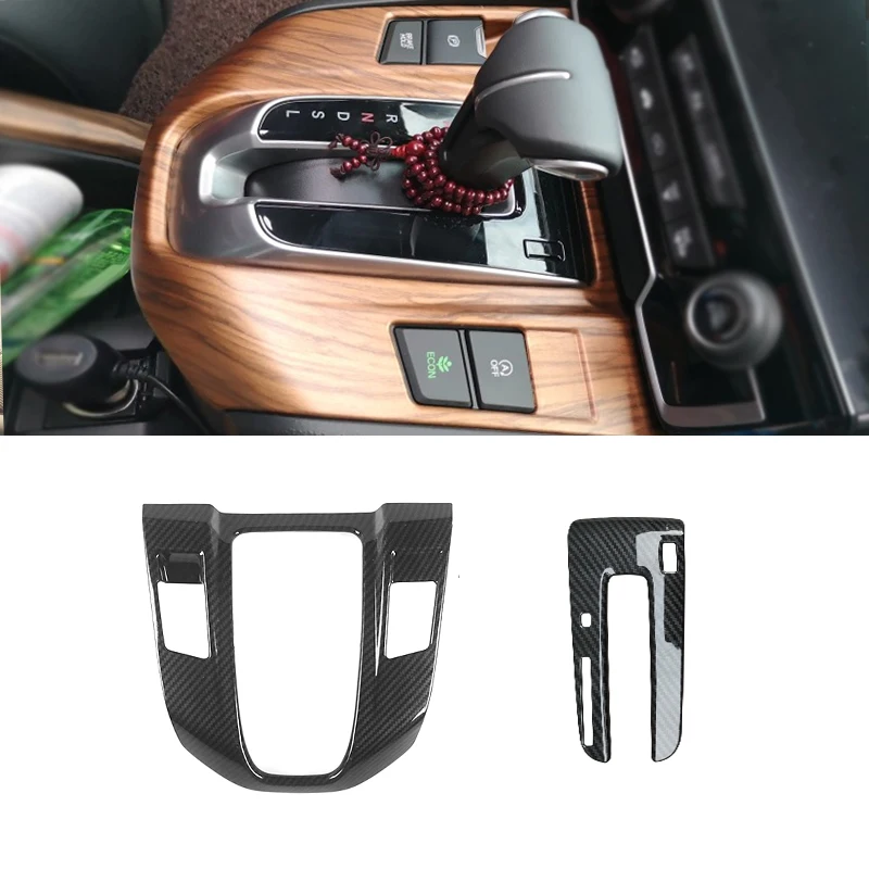 

For Honda CR-V CRV 2017 2018 Car Carbon Fiber Texture Center Control Shift Gear Panel Frame Cover Trim