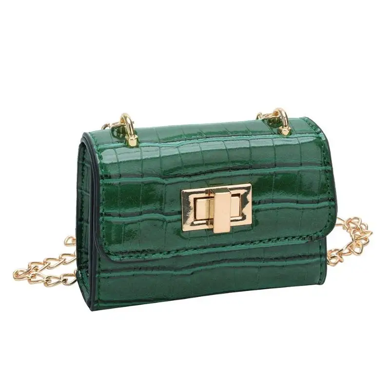 Модные блёстки для маленьких девочек мини кошелек цепи Crossbody сумки на плечо