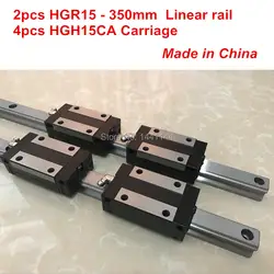 HGR15 линейной направляющей: 2 шт. HGR15-350 мм + 4 шт. HGH15CA линейный блок перевозки ЧПУ