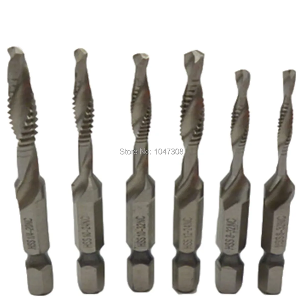 6pcs SAE Drill Tap Deburr Bit Tapping Deburring Countersink Soft Metal Aluminum Plastic Cutting | Инструменты