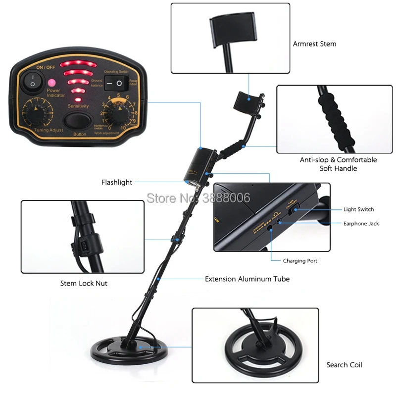Underground Metal Detector AR944M Scanner Tool Finder AR944 Treasure Hunter Depth1.5m Sale|Промышленные металлодетекторы|