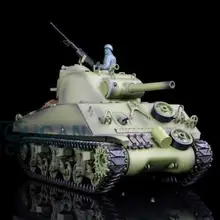 2,4 г Henglong 1/16 масштаб 6,0 инфракрасный боевой пластик M4A3 Шерман РТР р/у Танк 3898 360 турель TH12810