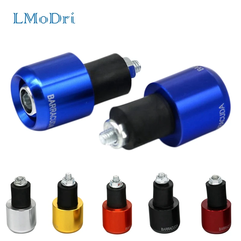 LMoDri 2 Pieces Universal Motorcycle Handlebar Grip End Caps Aluminum
