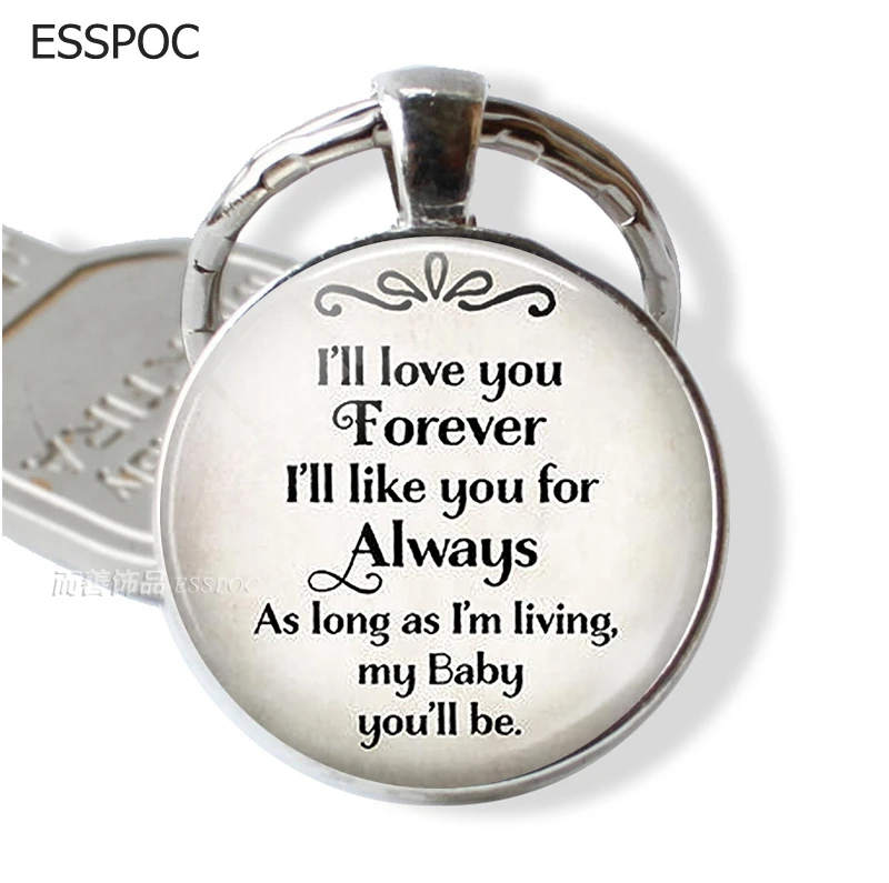 Брелок для ключей с надписью I Will Love You Forever Family|Брелоки| |