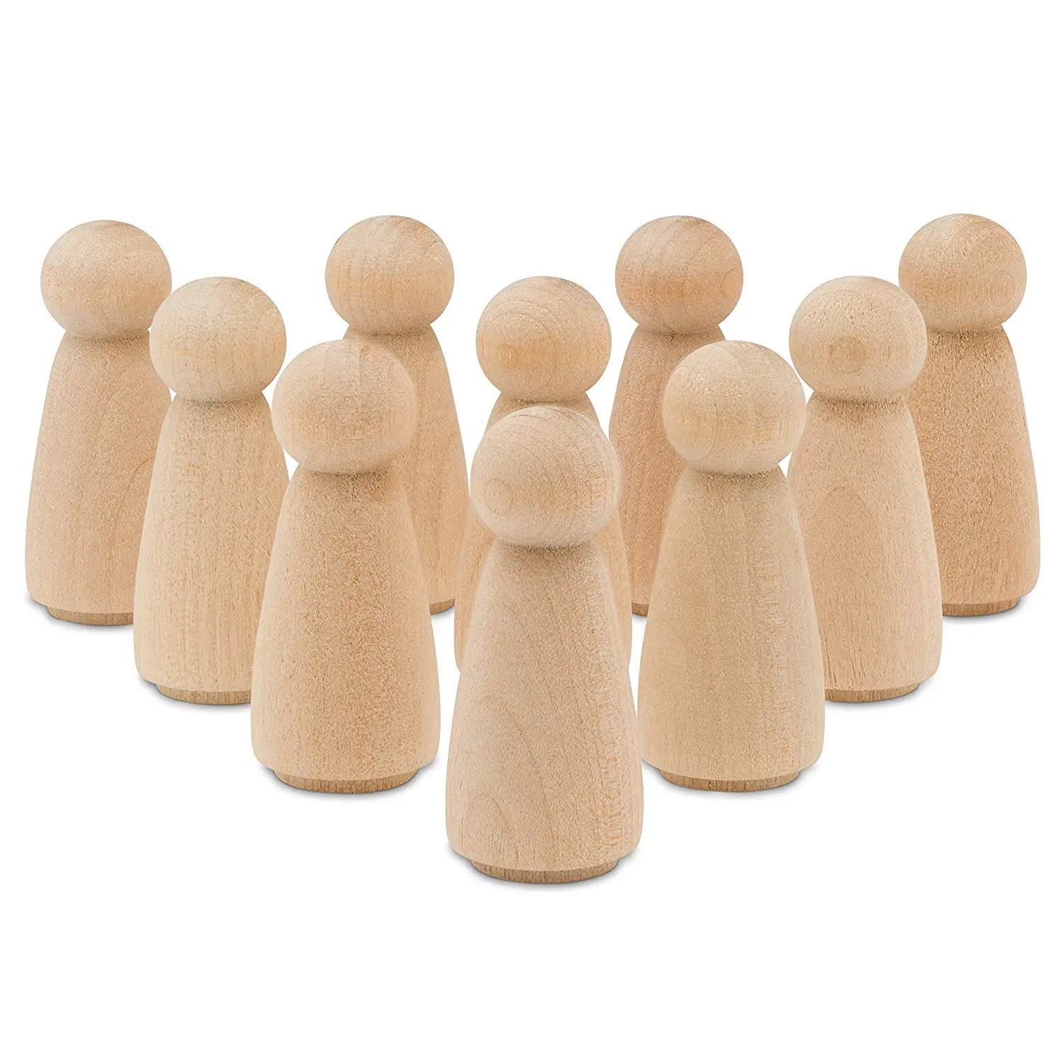 Wooden Peg Doll People Set Of 50 Includes Unfinished Wooden Peg Doll