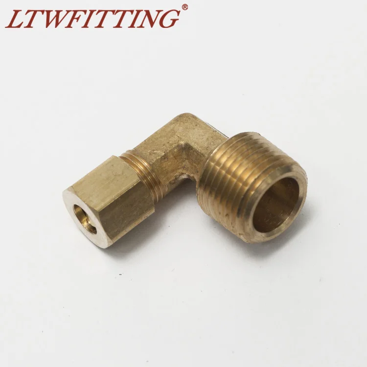 LTWFITTING 1/4 &quotOD x 3/8&quot Мужской NPT 90 Deg компрессионный локоть латунный Компрессионный