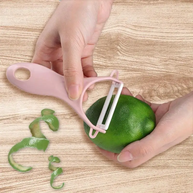 

Ceramics Fruit Peeler Cutter Vegetable Fruit Peeler Slicer Anti-slip Handle Kitchen Tool Multi-purpose Vegetable Peeler