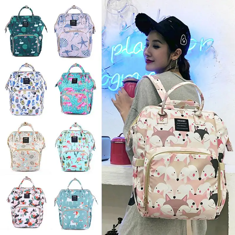

Printed Multi-Function Polyester Fabric Mummy Backpack High Precision Anti-wrinkle Good Elastic Storage Bag