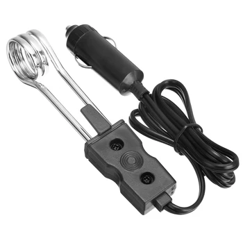 買取 1個車の水ヒーターブラック12 12vポータブル安全車浸漬ヒーター電気温水茶コーヒーヒーターボイラー