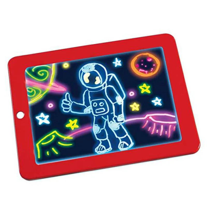 3D Children Educational Flaring Magic Drawing Board LED Writing Board