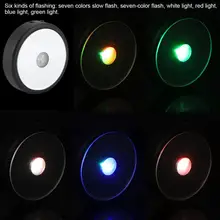 Многоцветный 4 светодиода светящаяся основа свет Кристалл Стекло прозрачный дисплей Лазерная стойка для лампы держатель для хрустального стекла художественное украшение