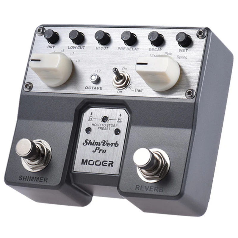 

Shimverb Pro Digital Reverb Guitar Effect Pedal With Shimmer Effect 5 Reverberation Modes Twin Footswitch Mooer