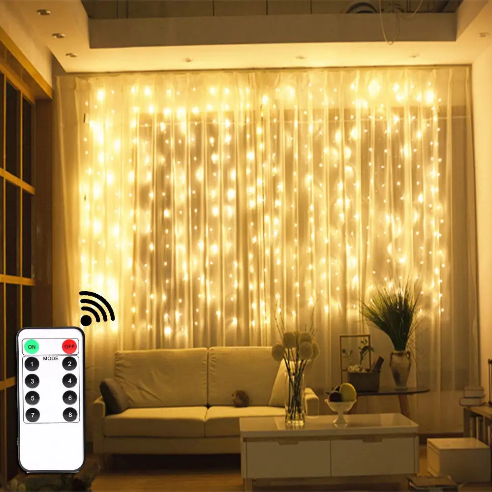 

Garland Christmas Lights Outdoor Indoor 110V 220V Waterproof Icicle LED Curtain String Fairy Light Xmas Tree Decoration for Home
