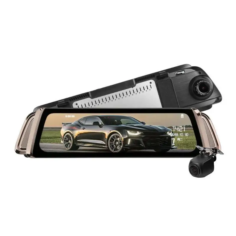 

Phisung K1000 Car DVR Full HD 1080P 140 Degree Dual Lens Dashcam Car Rearview Mirror DVR Camera Night Vision G-Sensor Dash Cam