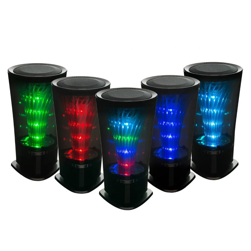 

QINGRX Bluetooth Speaker Mini Wireless Speaker Colorful LED Lights Pulse Support Handsfree TF AUX FM Radio for Smartphone