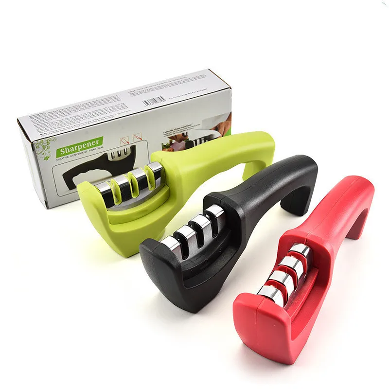 

Three Stage Ceramic Knife Sharpener Diamond Whetstone Sharpening Stone Kitchen Tool Waterstone Honing Stone