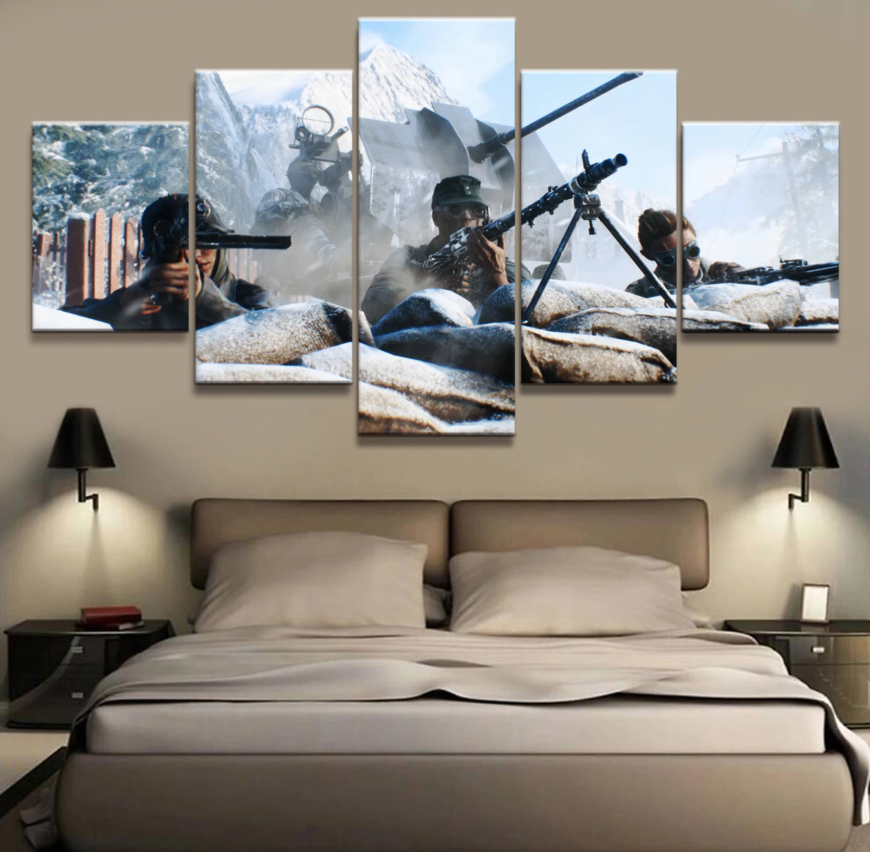 HD Printed battlefield 5 Game scenario Painting piece Canvas art Print room decor print poster picture canvas | Дом и сад