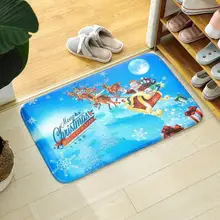 Merry Christmas Санта Клаус фланелевый ковер Противоскользящий открытый дверной коврик Домашний новогодний украшения для рождественской вечеринки