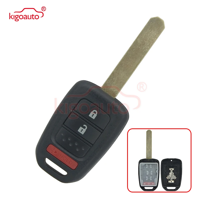 Kigoauto Remote key shell 2 button with panic MLBHLIK6-1T for Honda Accord Civic CRV 2013 2014 2015