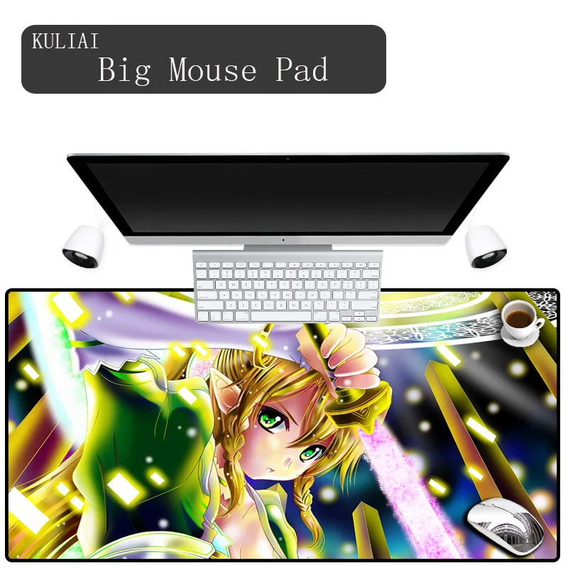 

XGZ Sword Art Online Gaming Mouse Pad Anime Desk Mat Keyboard Laptop Edge Control Rubber MousePad for Death Note Soul Eater