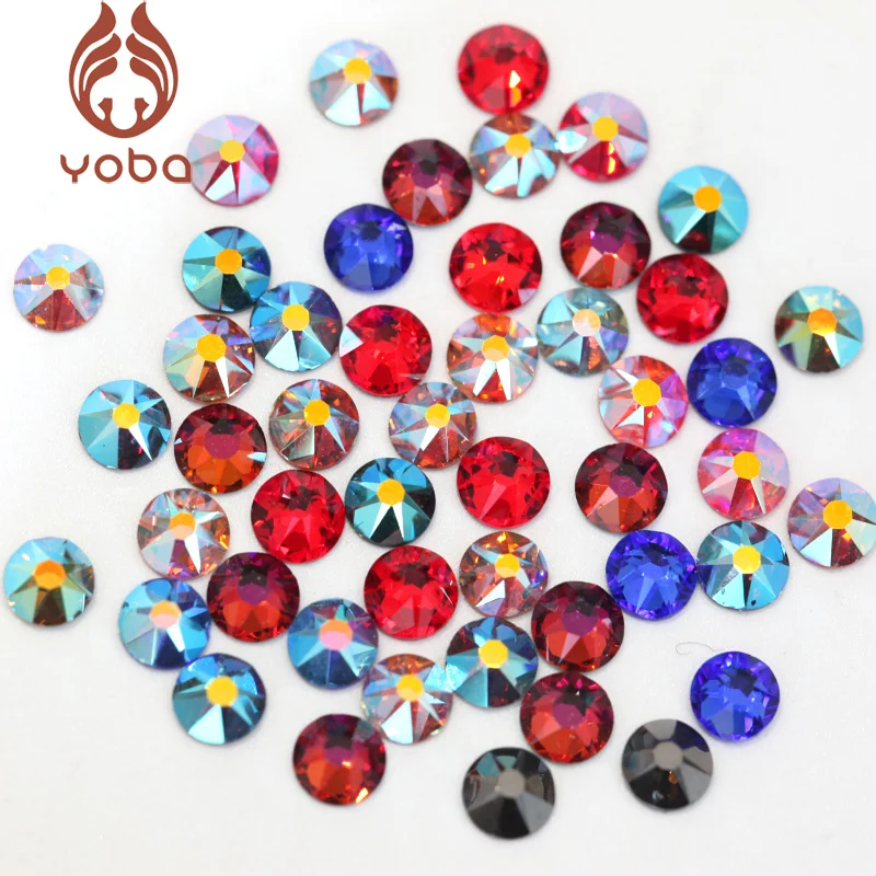 

Top-Quality 16 Cut Facets AB Color Crystal Hot Fix Rhinestone Flatback Clear Hotfix Rhinestones Glass Strass For Clothing B0878