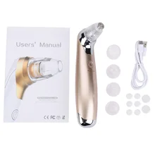 Брендовая электрическая щетка для чистки лица светодиодный очиститель акне леди очистители пор вакуумный аппарат для удаления угрей Уход Аксессуары