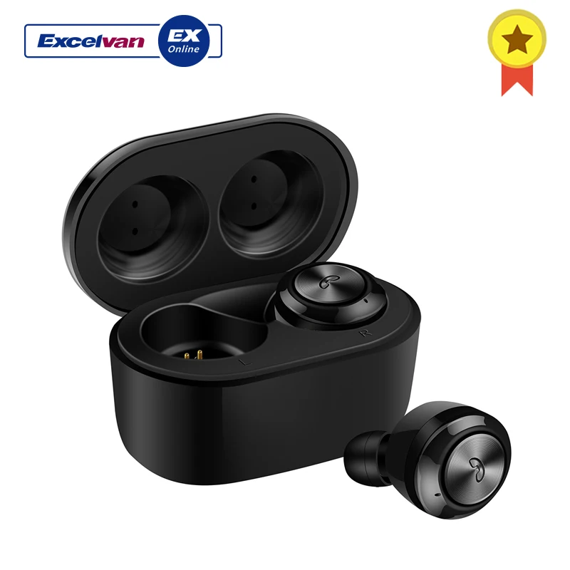 

Excelvan A6 TWS Wireless Bluetooth Earphone Stereo Binaural Earphones Mini In-Ear Earbuds With Mic And Charging Dock