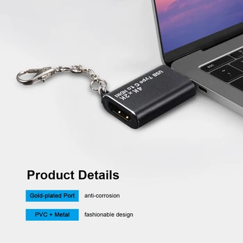 

Type-C USB 3.1 Type C Male to HD Female Adapter Convertor 4Kx2K Resolution Display Monitor for PC