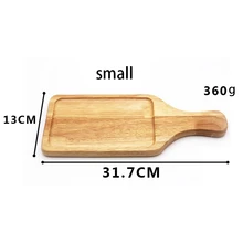 Деревянный поднос для пиццы, хлеба, разделочная доска, Разделочные Блоки с ручкой для пикника и использования, легко мыть деревянный поднос для кухни