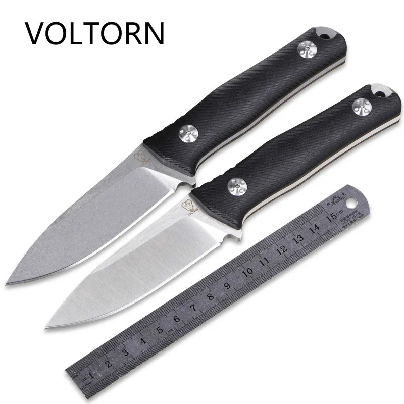 Дешевый VOLTRON фиксированным лезвием Ножи D2 Сталь лезвие G10 ручка Multi Функция охоты Ножи армия тактика фиксированным лезвием Ножи