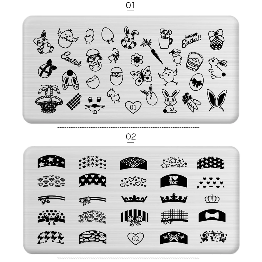 

Women Makeup Nail Stamping Plate Flower Nail Art Stamp Image Template DIY Nail Plate Print Stencil