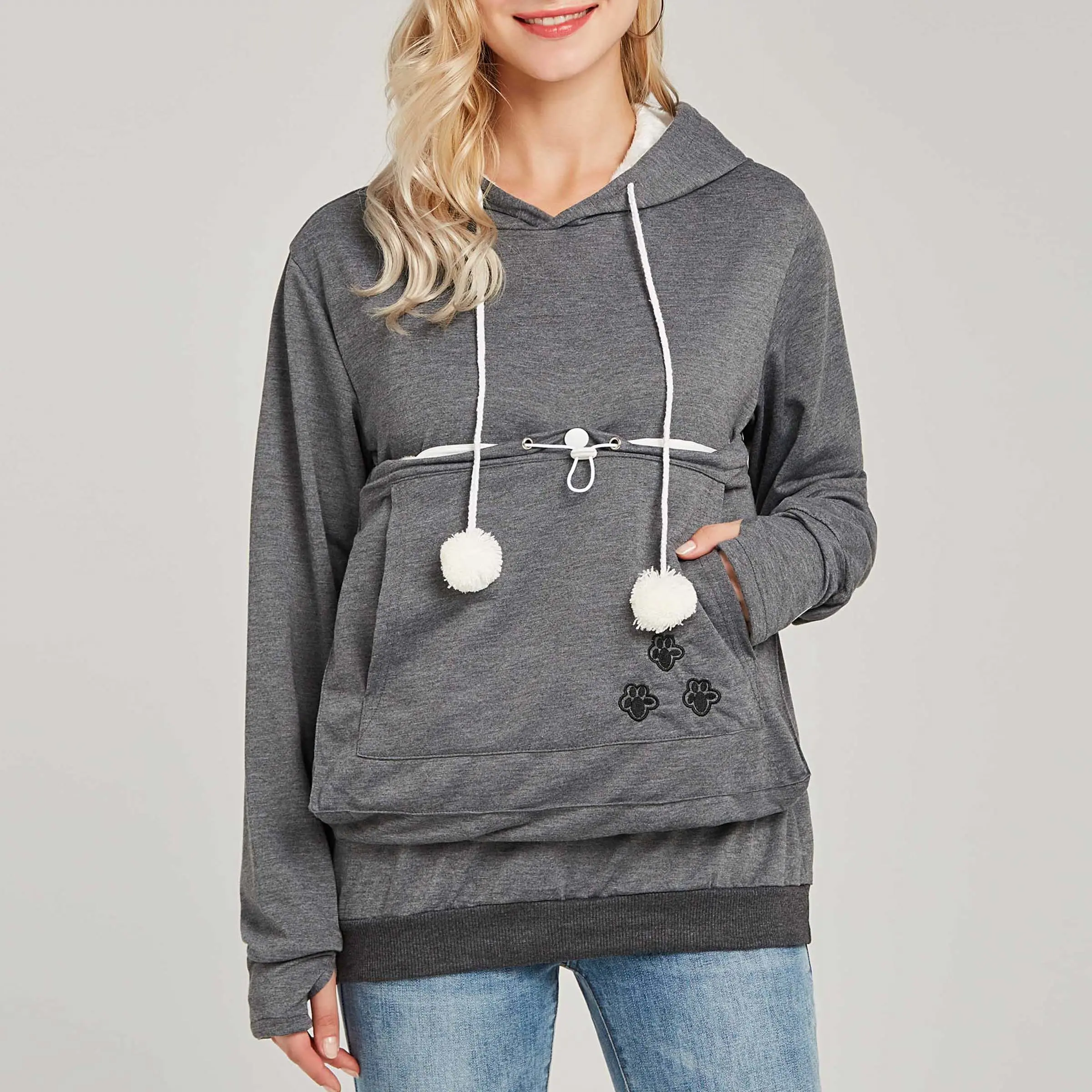 Sudadera Con Capucha Unisex Yasswete - Bolsillos Grandes, Cierre Cordón - Talla XL, Material Poliéster/elastano - Estilo Casual Deportivo