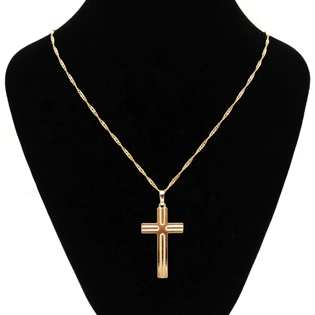 Monogram Cross Necklace - BeadifulBABY