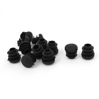 

Chair Table Legs Plug 14mm Diameter Round Plastic Cover Thread Inserted Tube 12 PCS