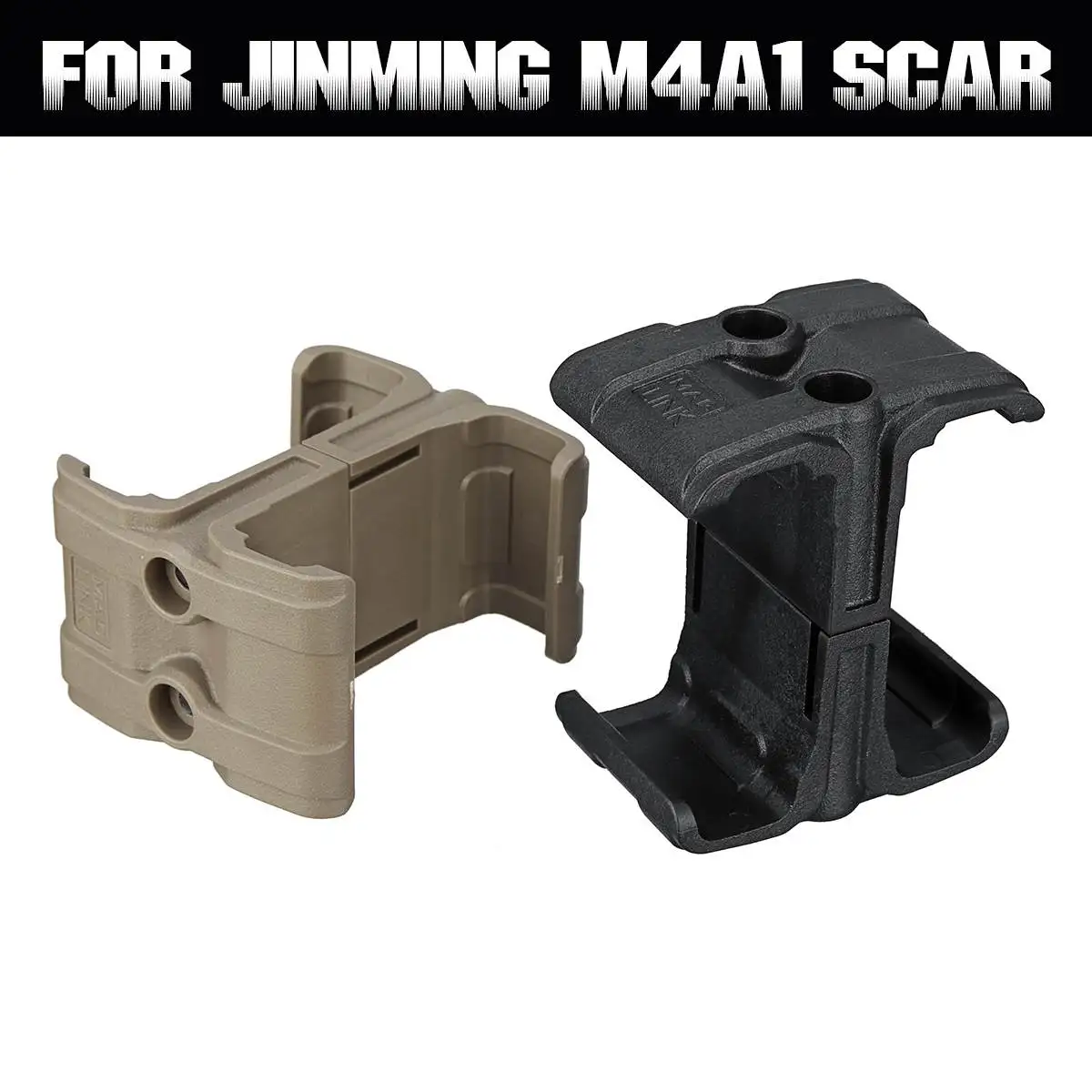 

Double Magazine Connector for JinMing M4A1 Scar Gel Ball Blasting Outdoor Hunting Holster Connector Toy Gu n Accessories