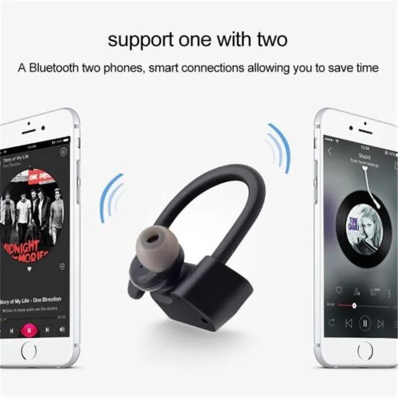 Bluetooth 4 2 Earbud Headset Wireless Earphone for Samsung iPhone X 8 Anti sweat and Slip Resistant ABS Plastic