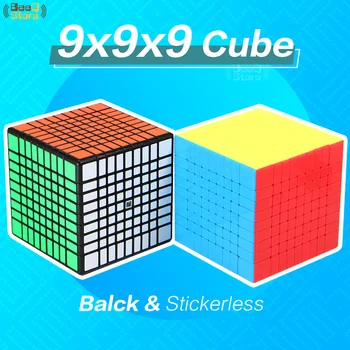 

MF9 9x9x9 Cube 9x9 Speed Cubo Migico Moyu Cube Black/Stickerless Professional Puzzle 9*9 Mini Cube Educational Toy Kid