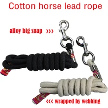 Хлопковая веревка для лошади чомбур, толщина от 12 до 13 мм. с цинком diecasting Поворотная защелка(RP1004