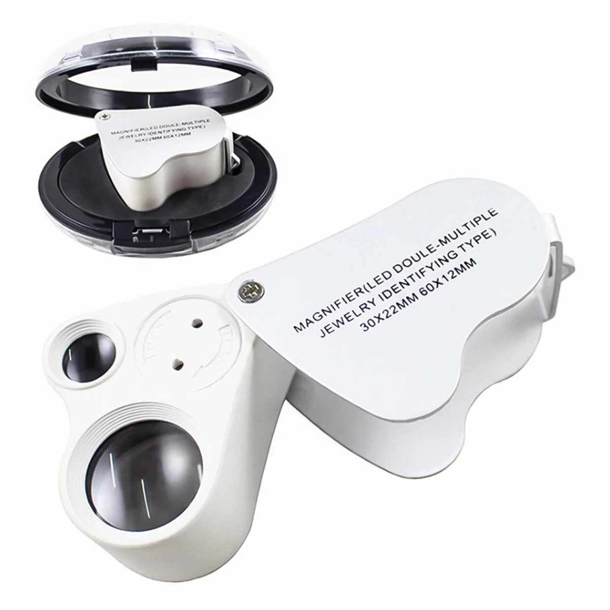

60X 30X LED Light Mini Magnifier Mini Pocket High Clear Portable Clip LED Microscope Magnifying Glass