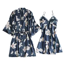 Для женщин халат и Свободная Домашняя и трусики, сексуальные кружевные комплекты Пижама с коротким рукавом женские одежда для сна банный халат, Детское Белье для сна с нагрудники