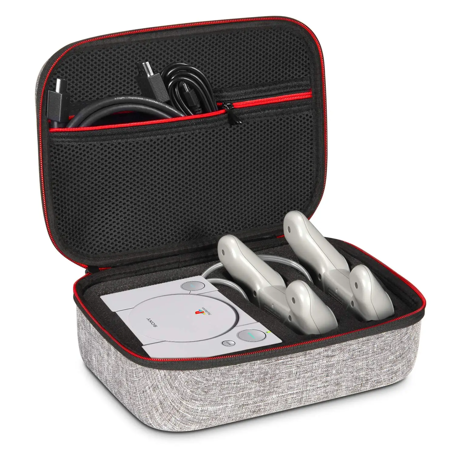 Case for PlayStation Classic NesBull Portable Hard Storage Case with Space for PS Mini Console Two Controllers and Accessories Case for PlayStation Classic NesBull Portable Hard Storage Case with Space for PS Mini Console Two Controllers and Accessories