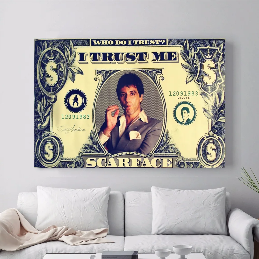 SCARFACE CANVAS WALL ART PICTURE LARGE 75 X 50 CM